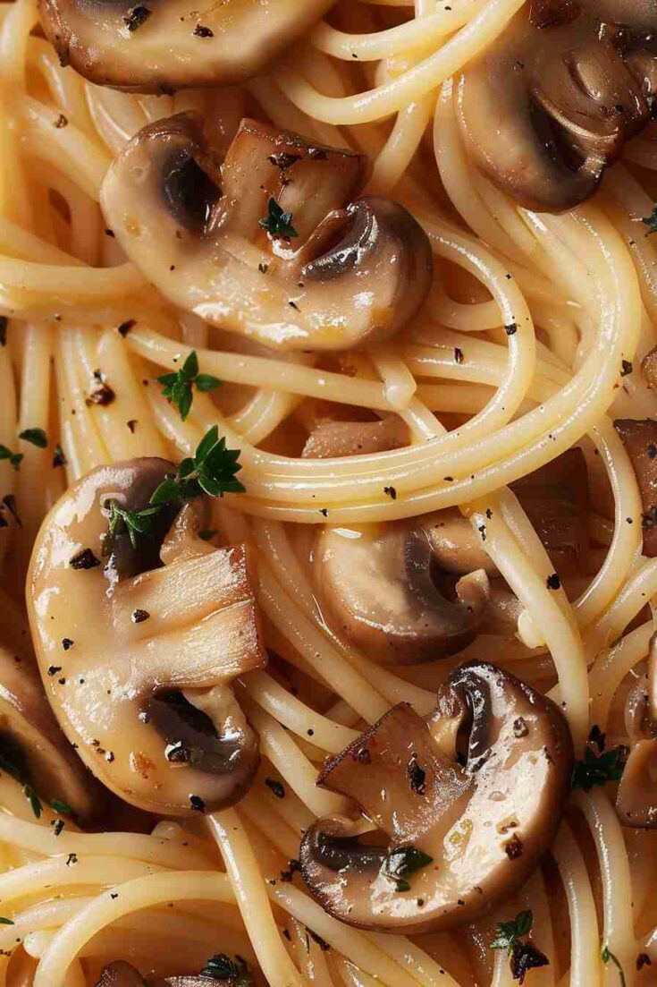 Lemon Butter Mushroom Linguine