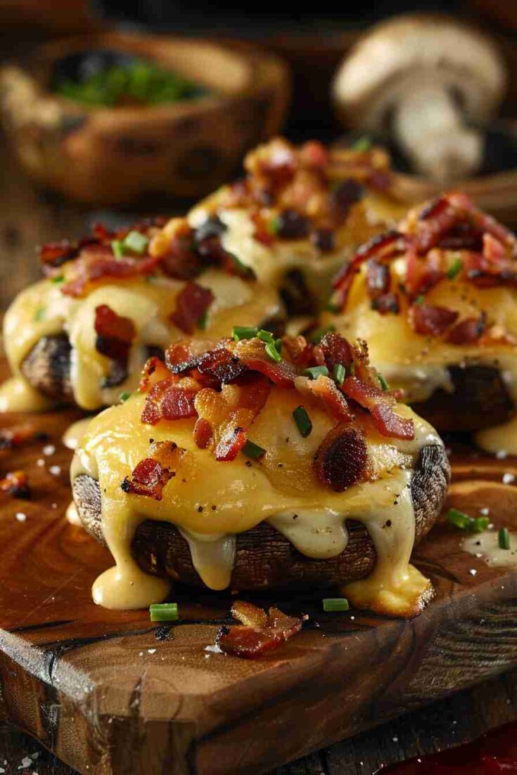 Loaded Baked Potato Stuffed Mushrooms