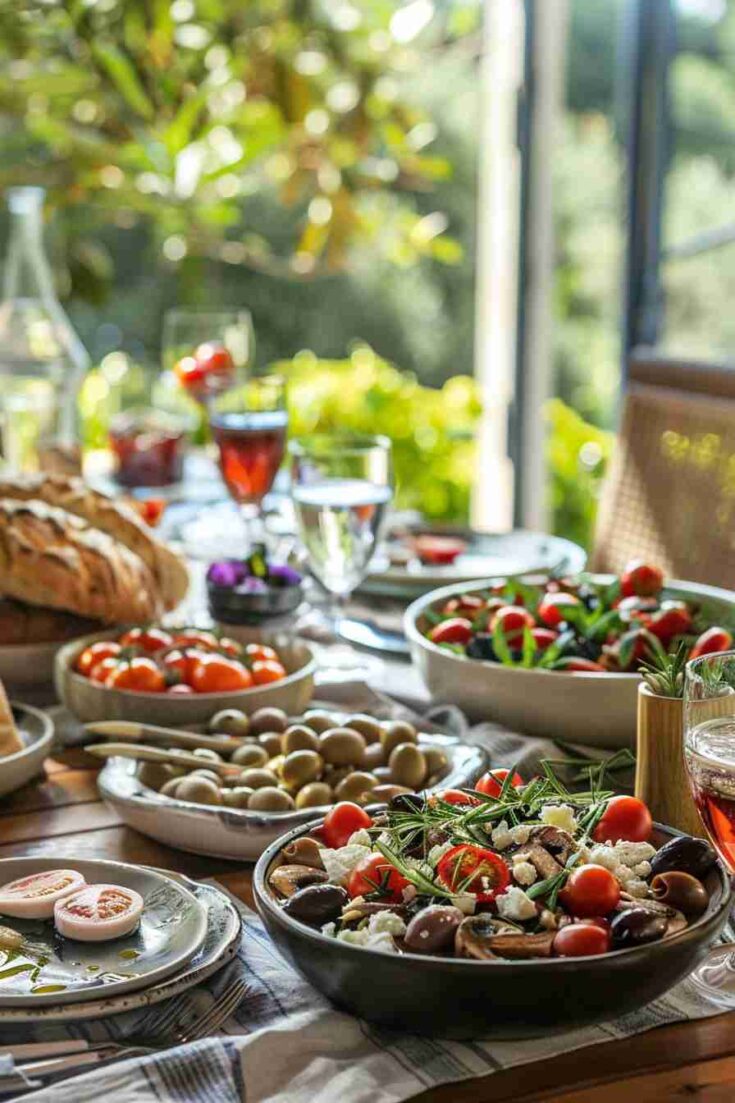 Mediterranean Feta-Stuffed Mushrooms