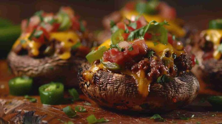 Mexican-Style Taco-Stuffed Mushrooms