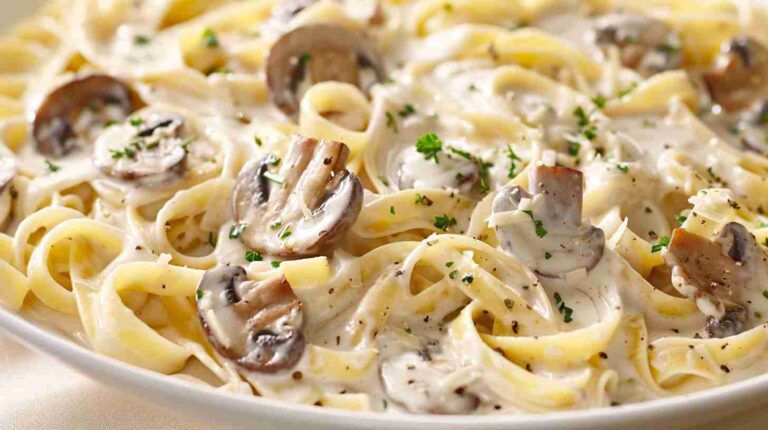 Mushroom Alfredo Fettuccine
