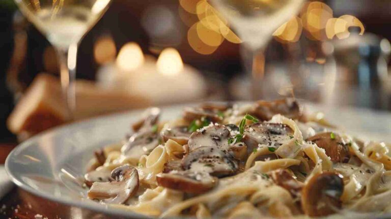 Mushroom and Leek Alfredo