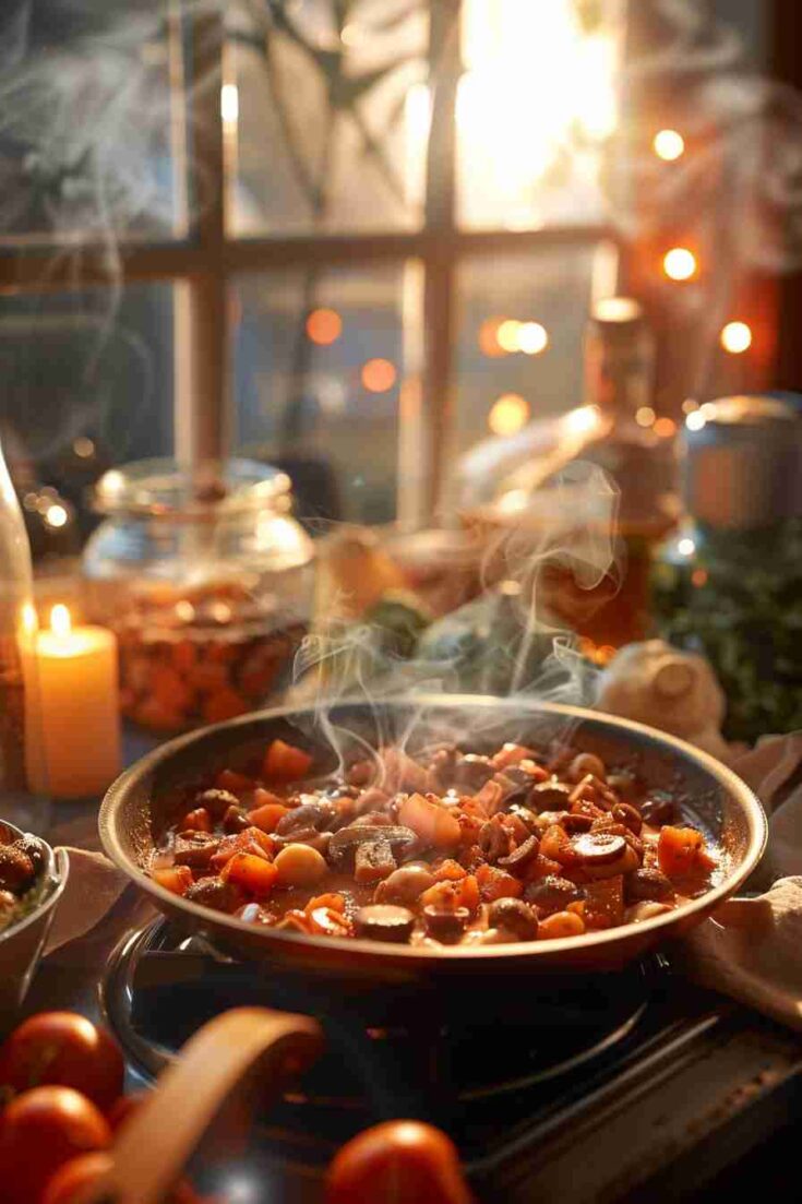 Mushroom and Tomato Rigatoni