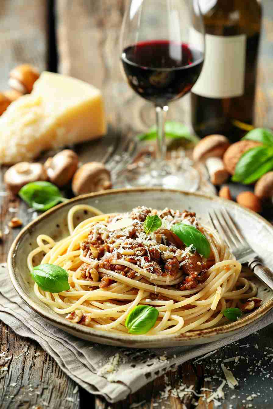 Mushroom and Walnut Bolognese
