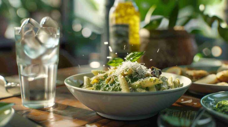 Pesto Mushroom Penne