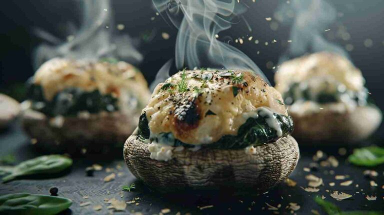 Spinach and Ricotta-Filled Mushrooms