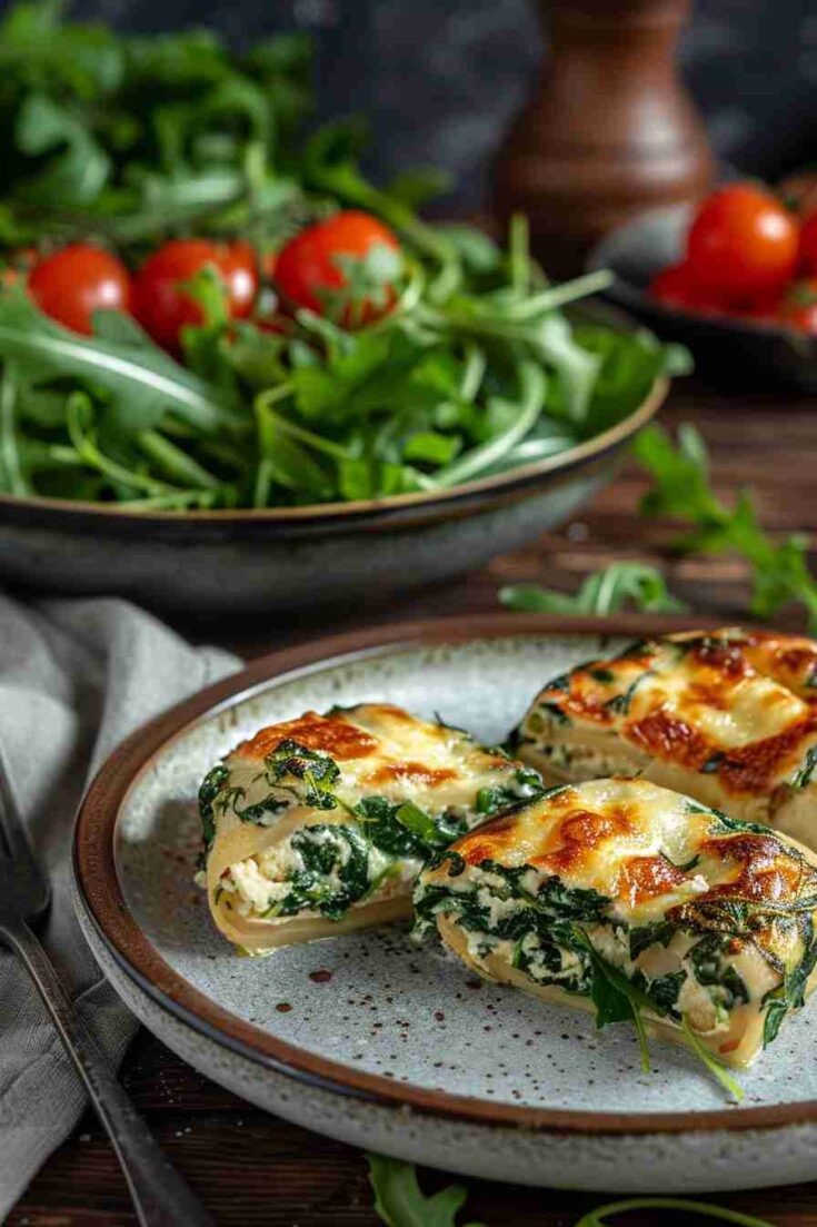 Spinach and Ricotta-Filled Mushrooms