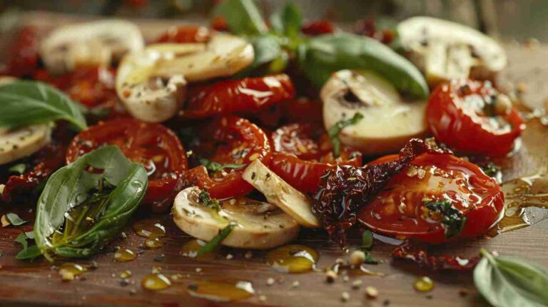 Sun-Dried Tomato and Basil Mushrooms