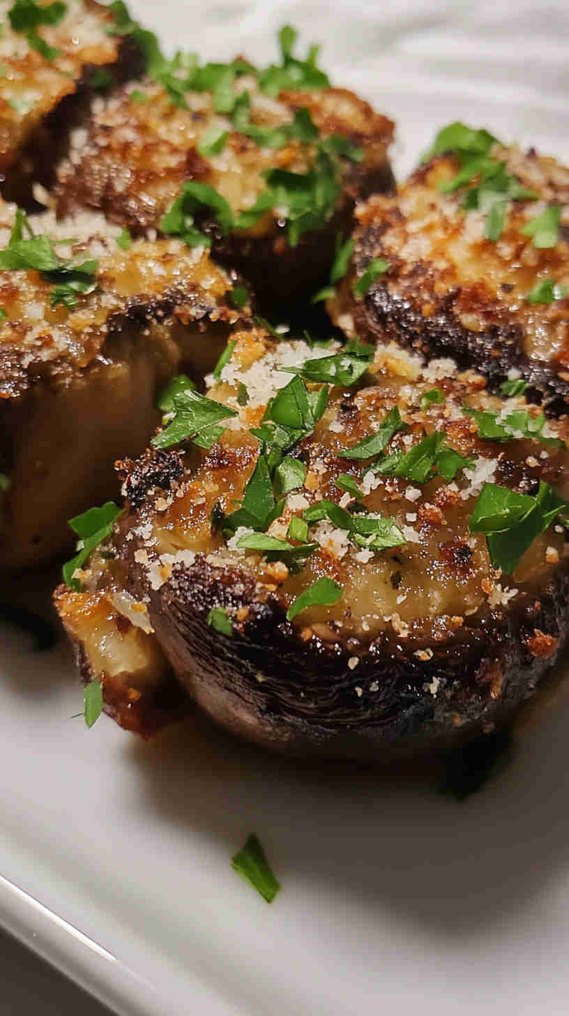 Air Fryer Stuffed Mushrooms