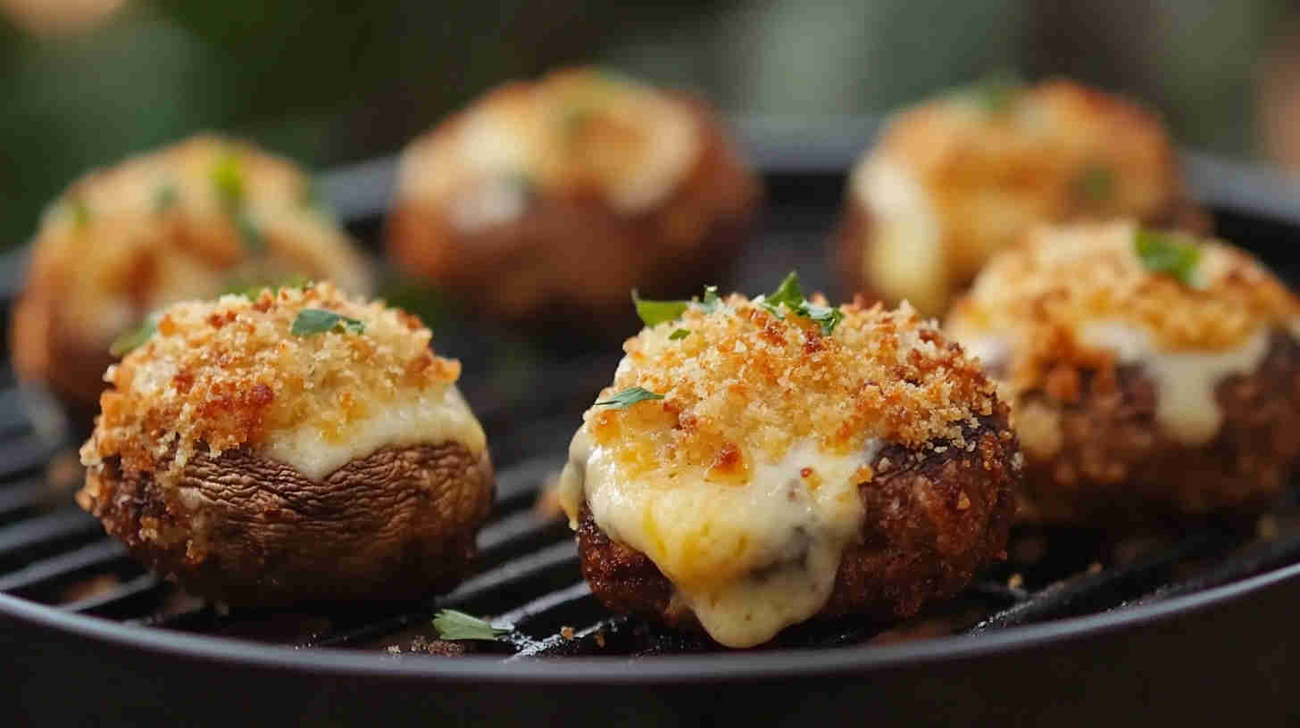 Air Fryer Stuffed Mushrooms