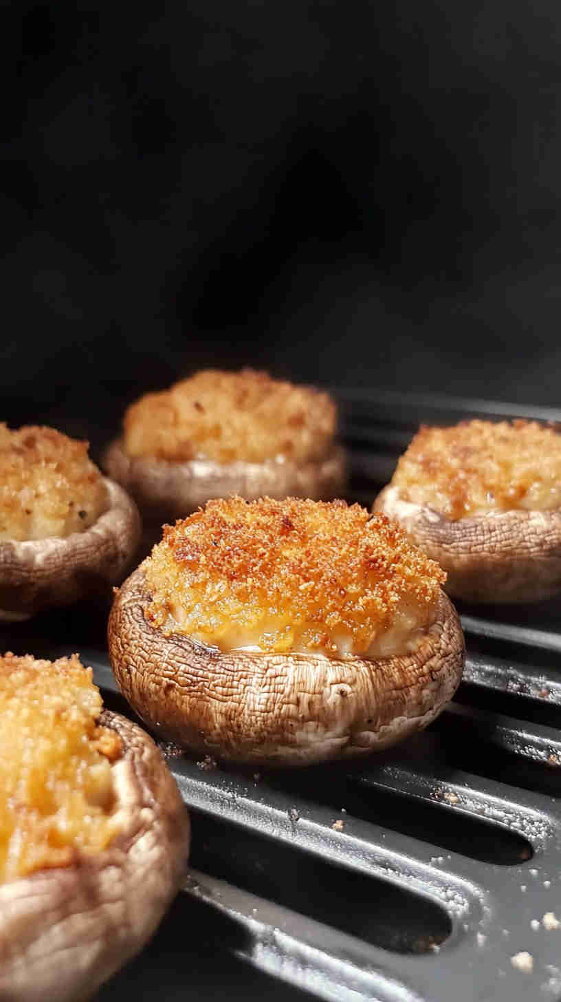 Air Fryer Stuffed Mushrooms