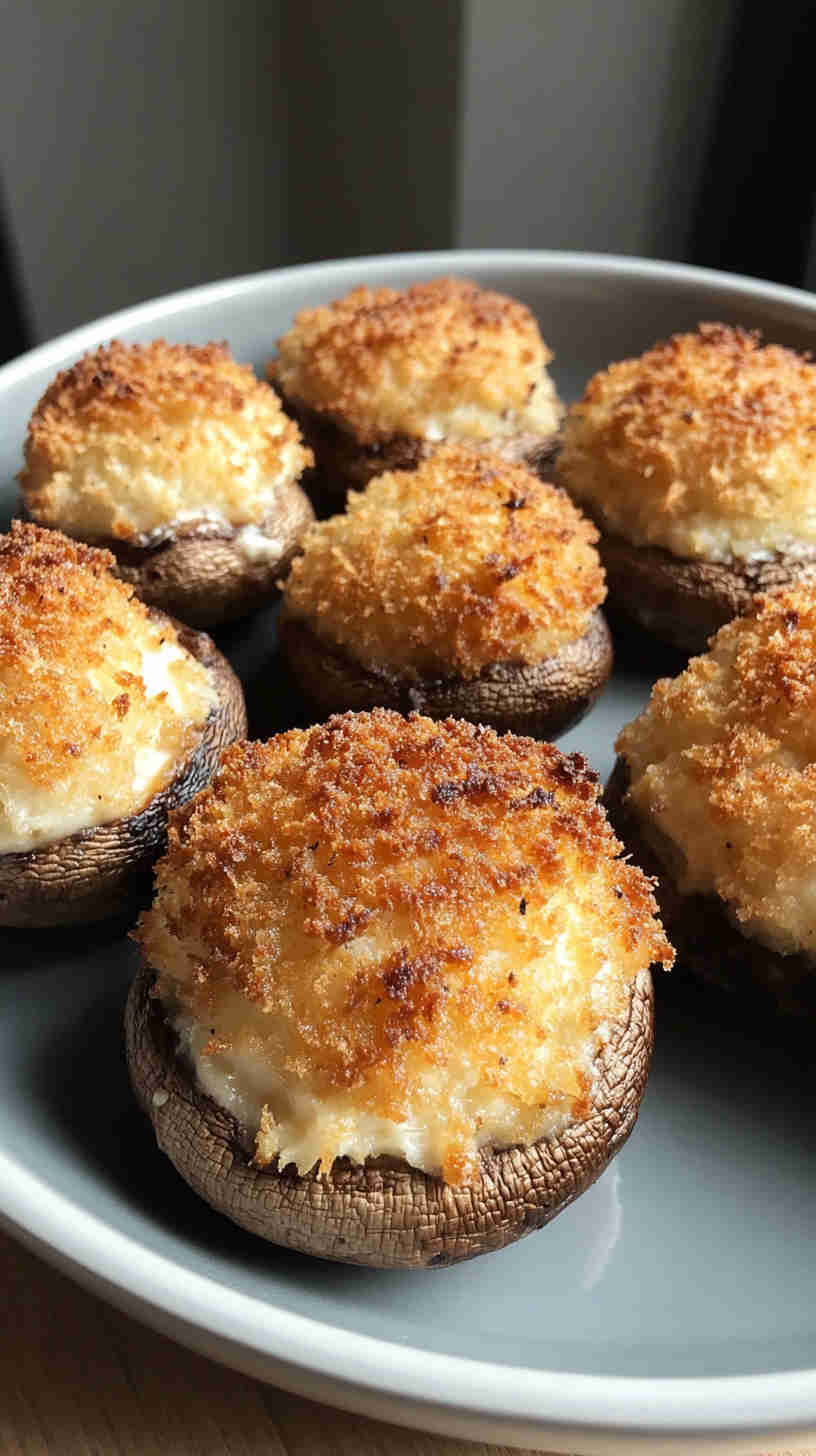 Air Fryer Stuffed Mushrooms