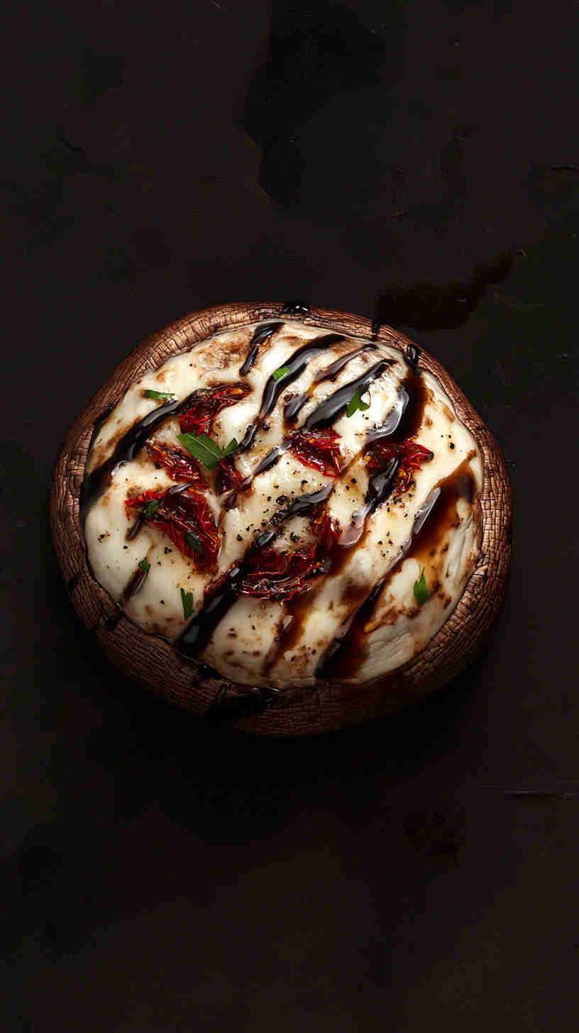 Cheesy Caprese Stuffed Mushrooms