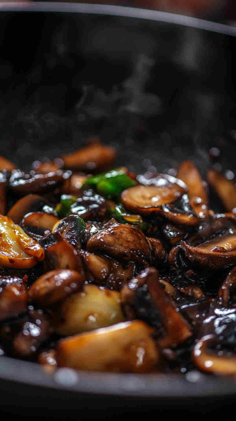 Chinese Cabbage with Mushrooms in Black Bean Sauce