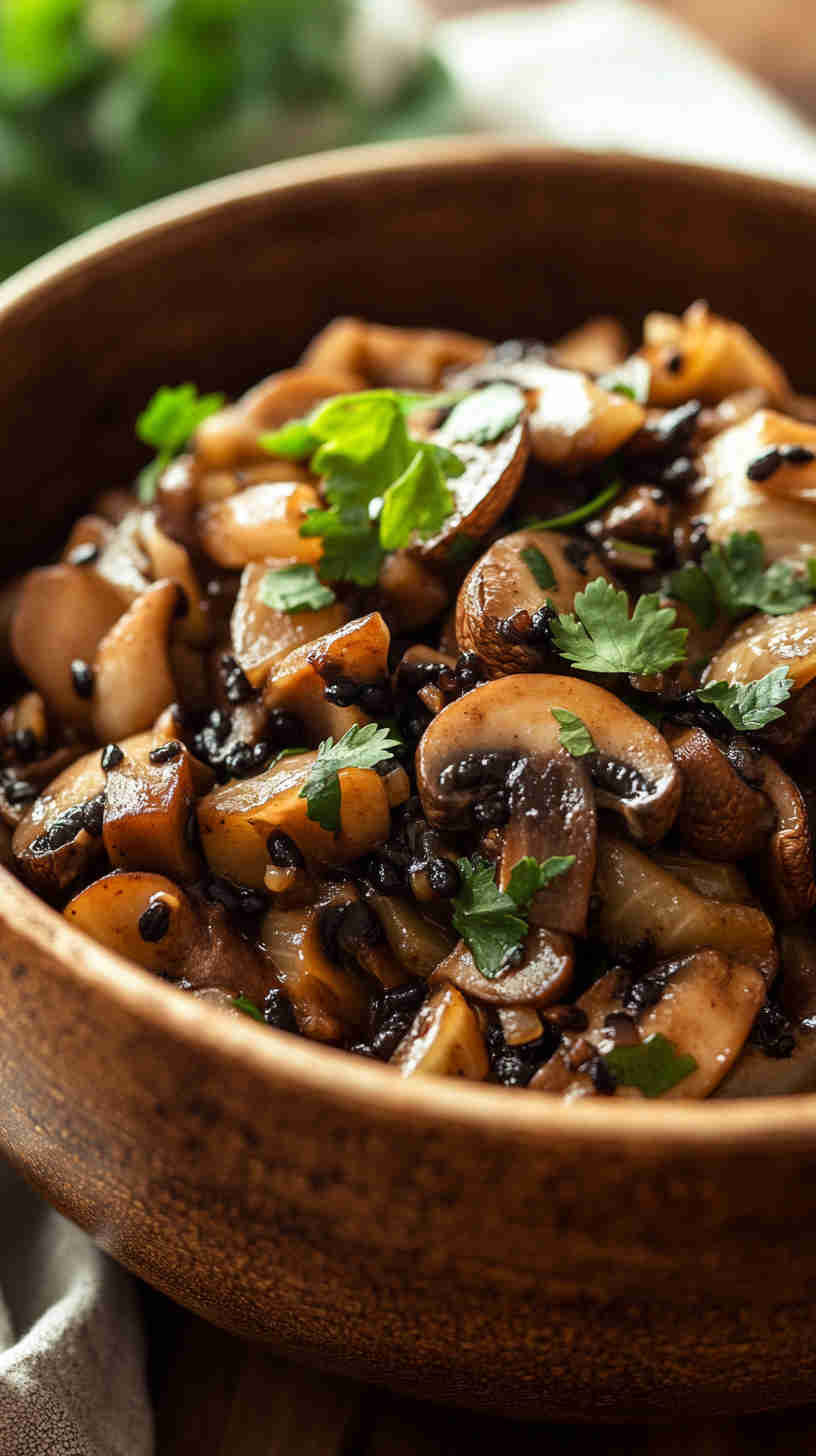 Chinese Cabbage with Mushrooms in Black Bean Sauce