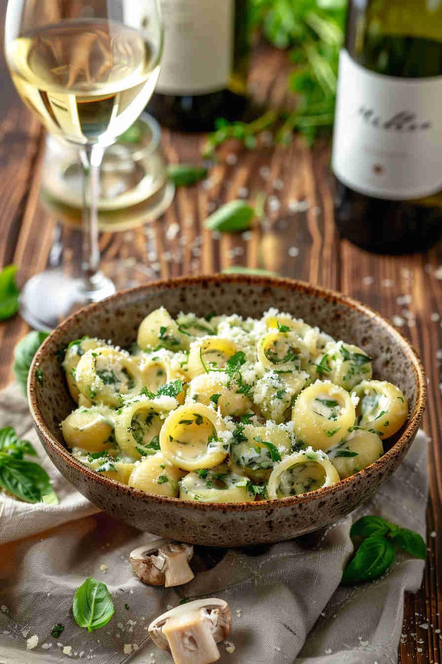 Creamy Mushroom and Spinach Pasta