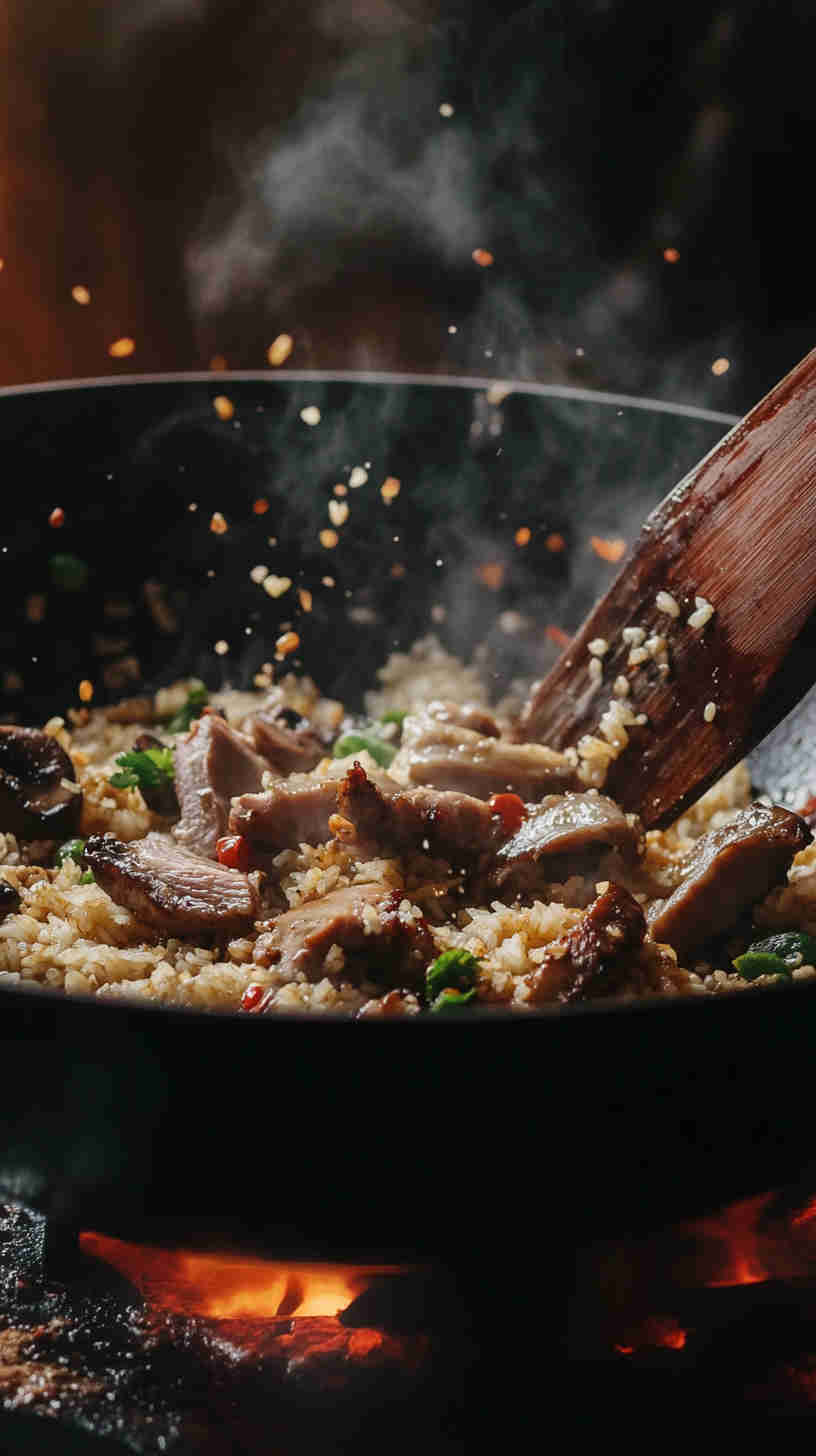 Duck and Mushroom Fried Rice