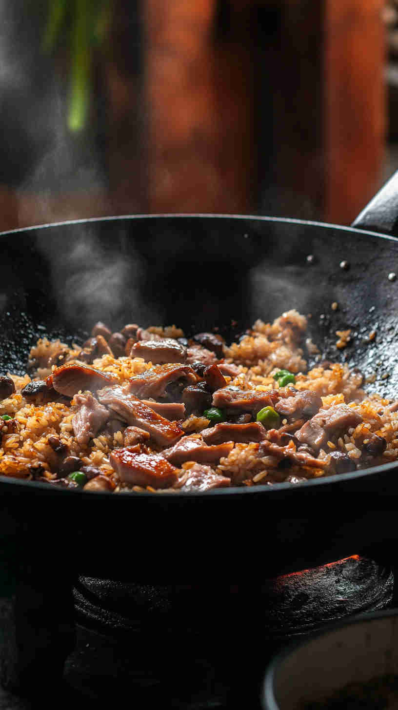 Duck and Mushroom Fried Rice