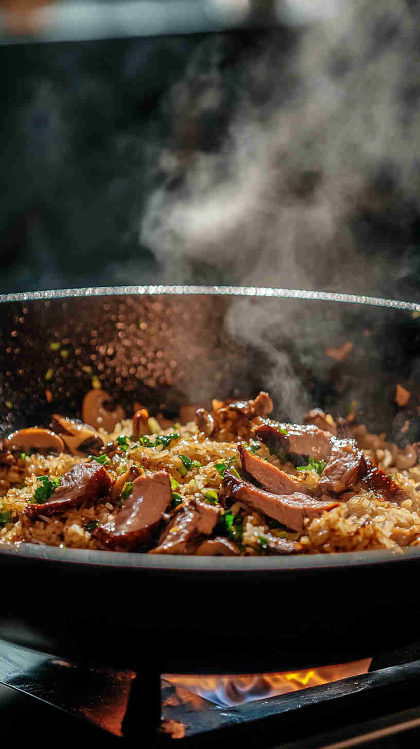 Duck and Mushroom Fried Rice