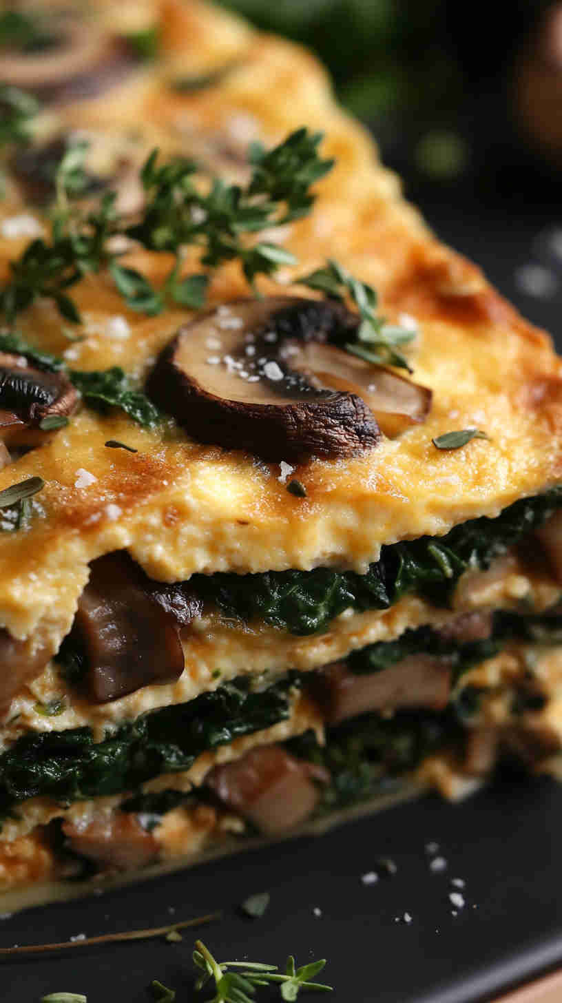 Healthy Spinach and Mushroom Frittata
