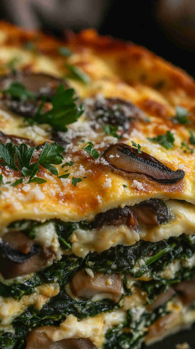 Healthy Spinach and Mushroom Frittata