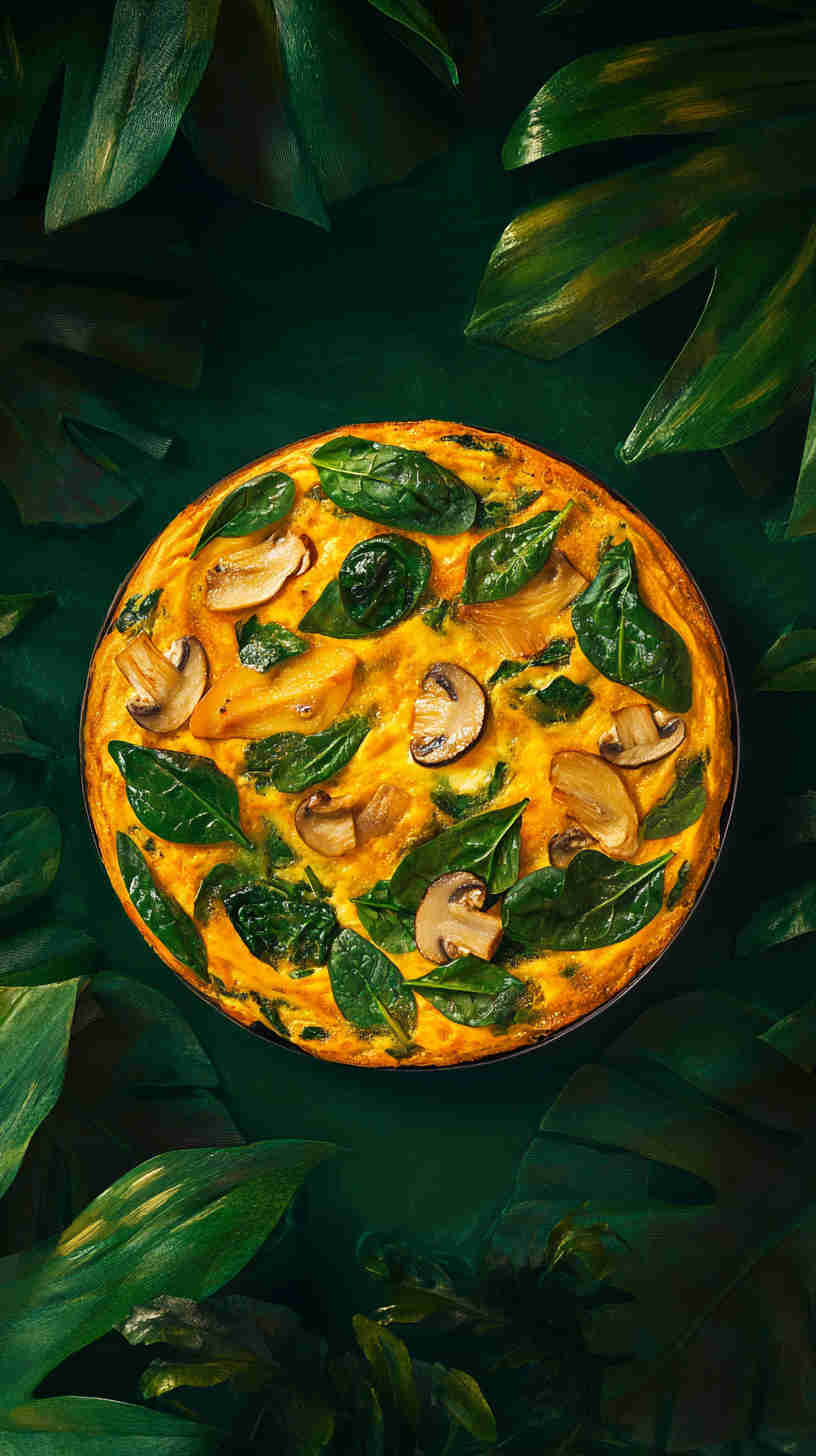 Healthy Spinach and Mushroom Frittata