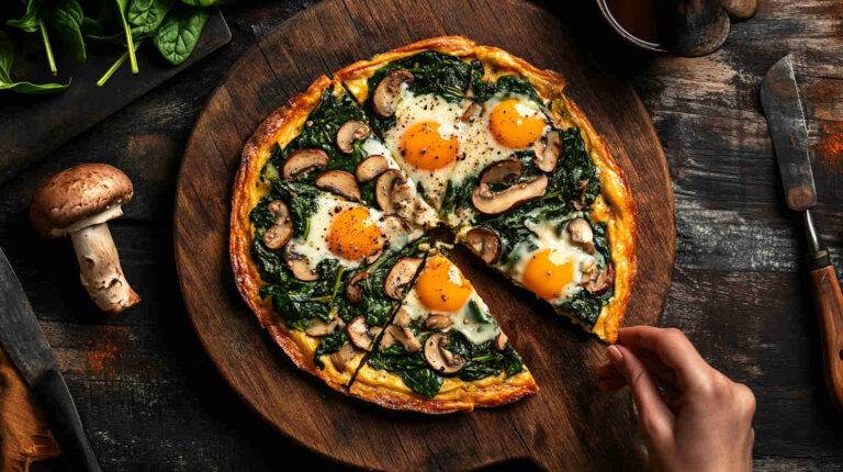 Healthy Spinach and Mushroom Frittata