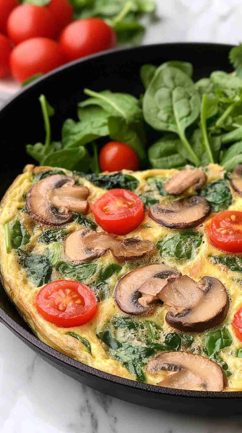 Healthy Spinach and Mushroom Frittata