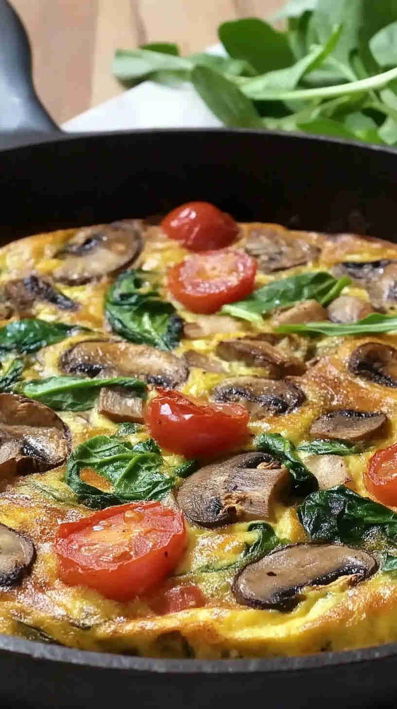 Healthy Spinach and Mushroom Frittata