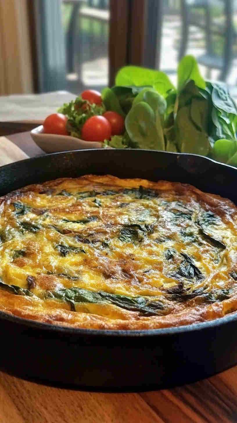 Healthy Spinach and Mushroom Frittata