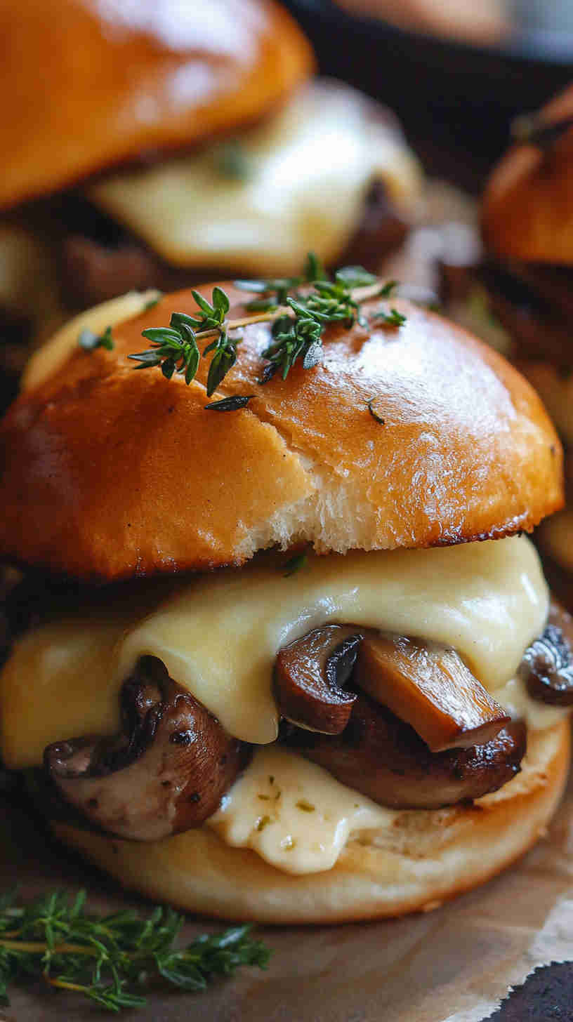 Mushroom Swiss Burger Sliders