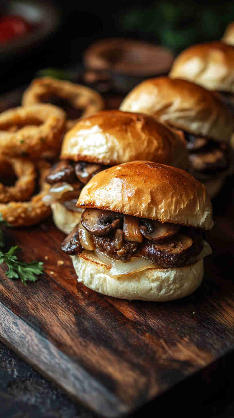 Mushroom Swiss Burger Sliders