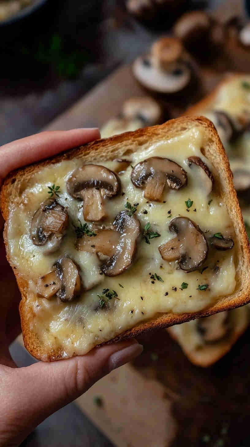 Mushroom & Swiss Cheese Toast