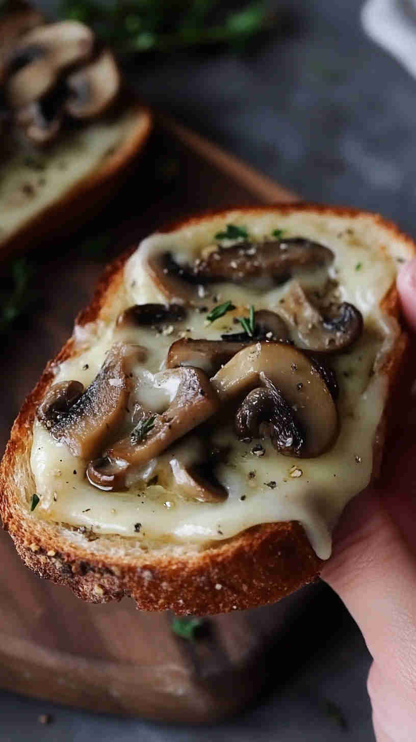 Mushroom & Swiss Cheese Toast