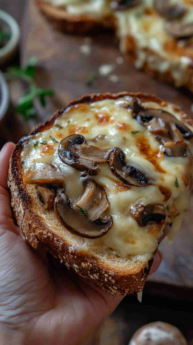 Mushroom & Swiss Cheese Toast