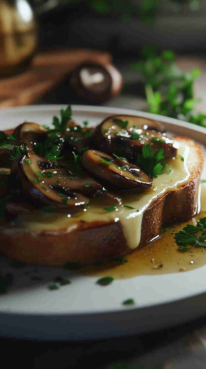Mushroom & Swiss Cheese Toast