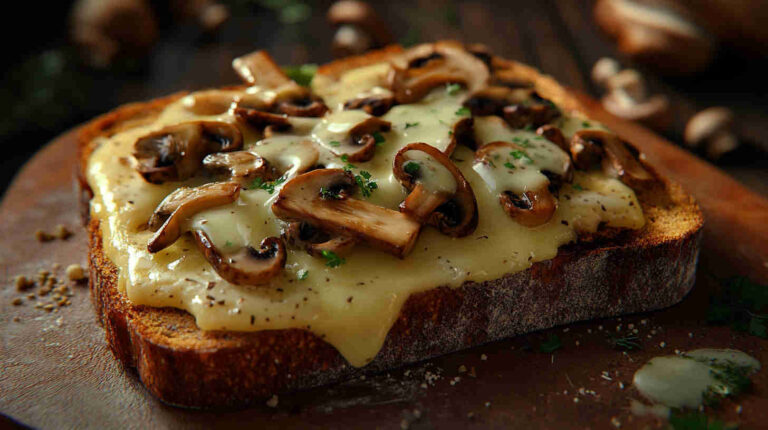 Mushroom & Swiss Cheese Toast