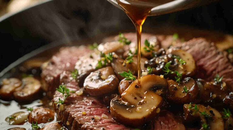 Mushroom and Shallot Au Jus
