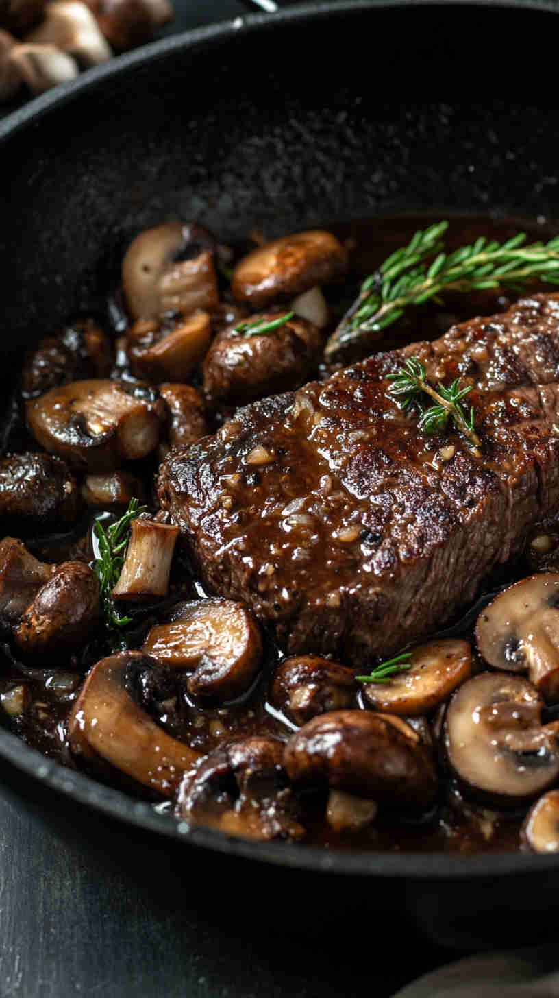 Mushroom and Shallot Au Jus