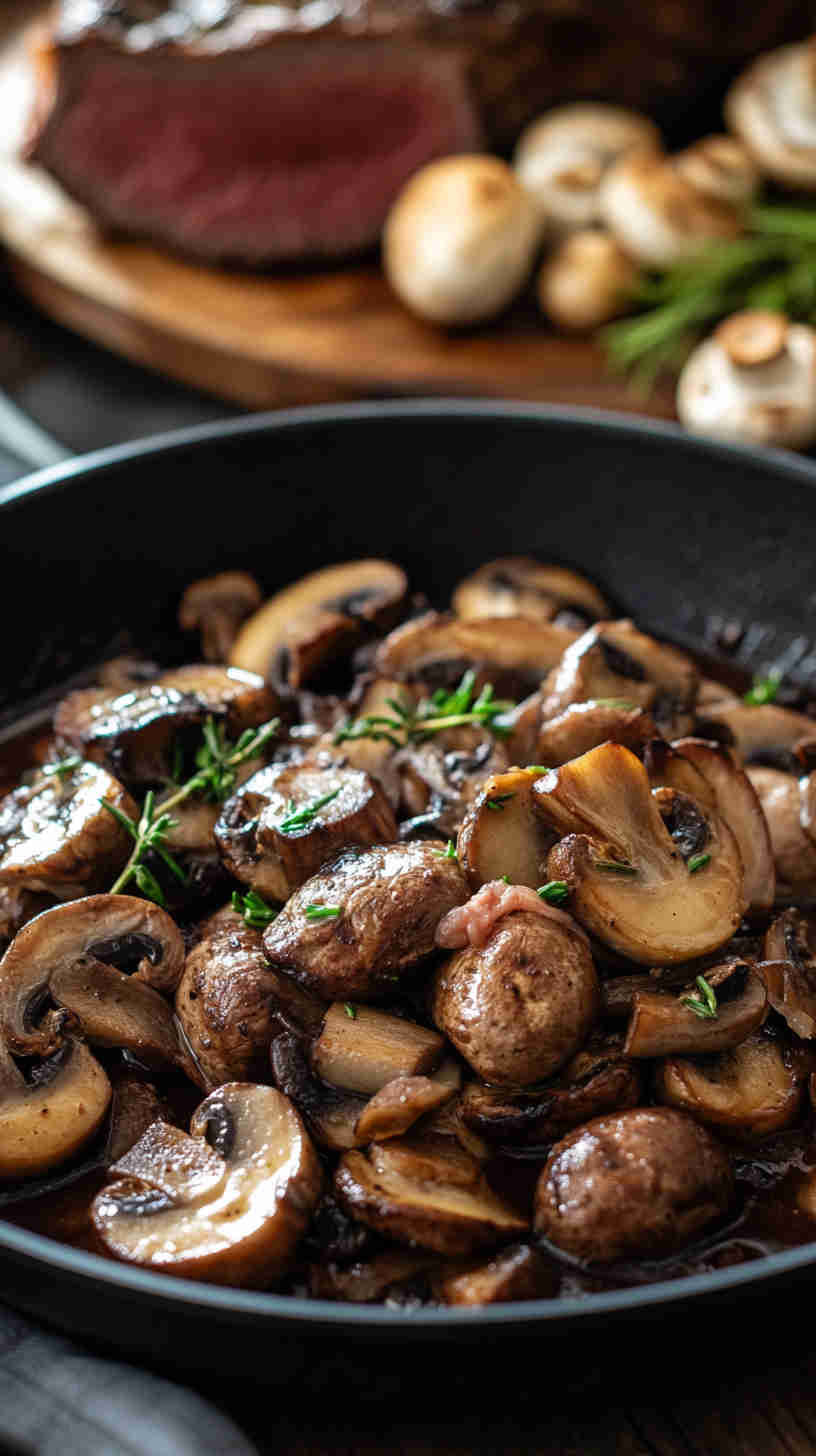 Mushroom and Shallot Au Jus