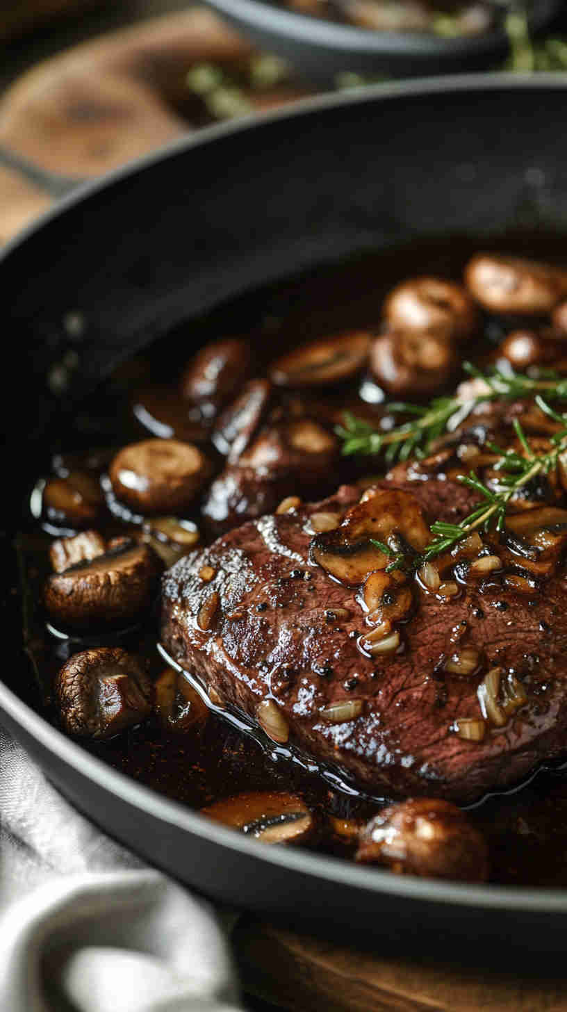 Mushroom and Shallot Au Jus