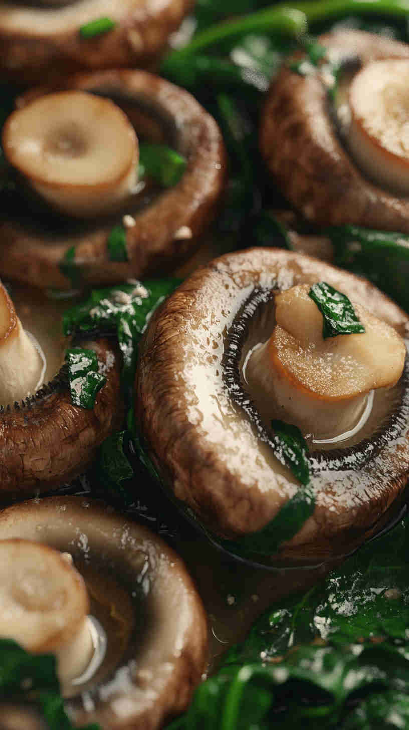 Mushroom and Spinach Aglio Olio