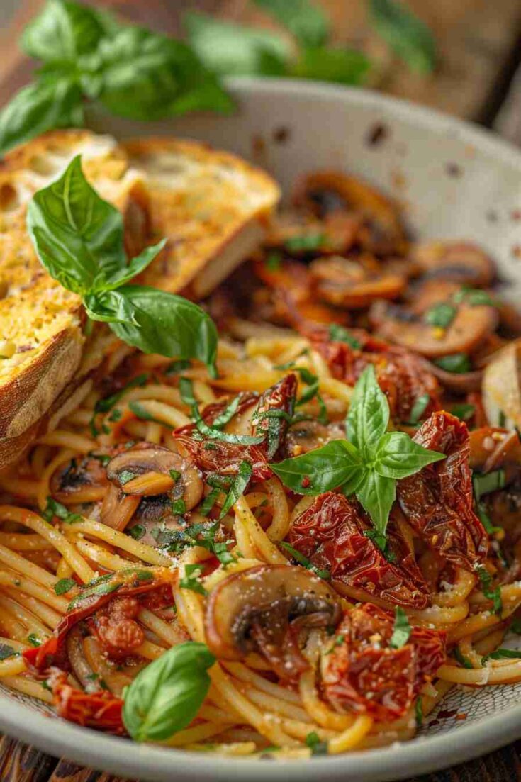 Sun-Dried Tomato Mushroom Pasta