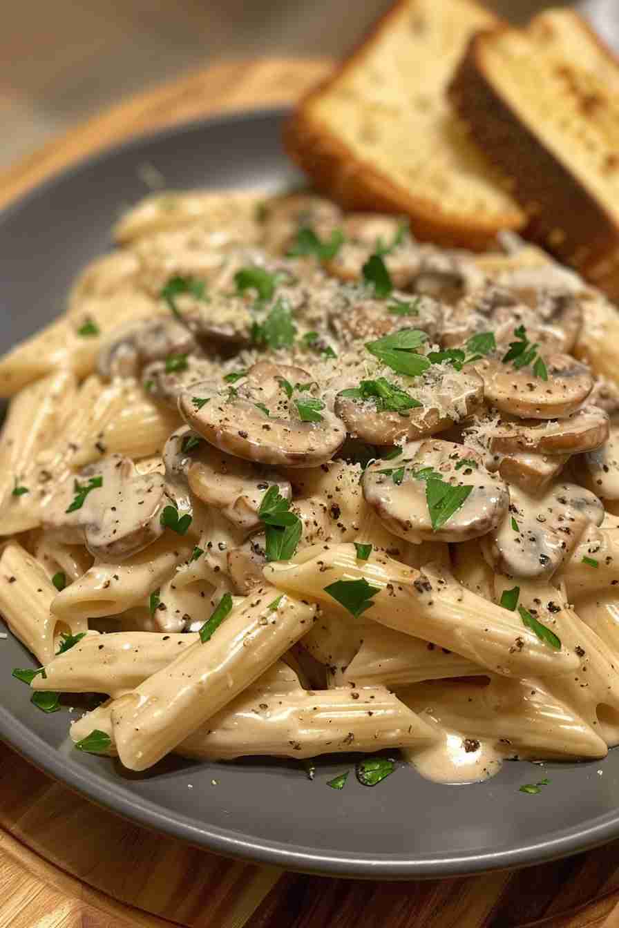 Vegan Creamy Mushroom Pasta