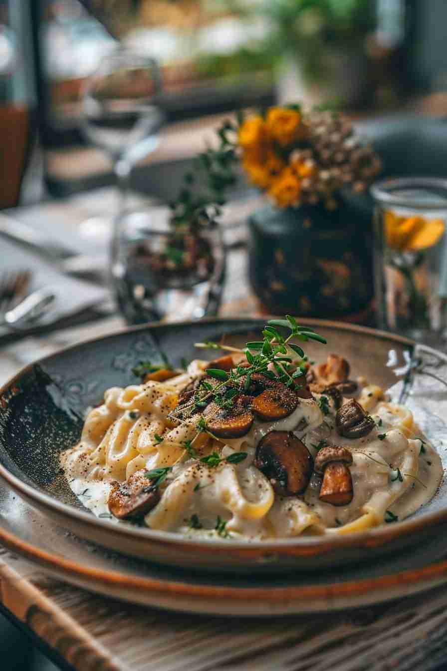 Vegan Creamy Mushroom Pasta