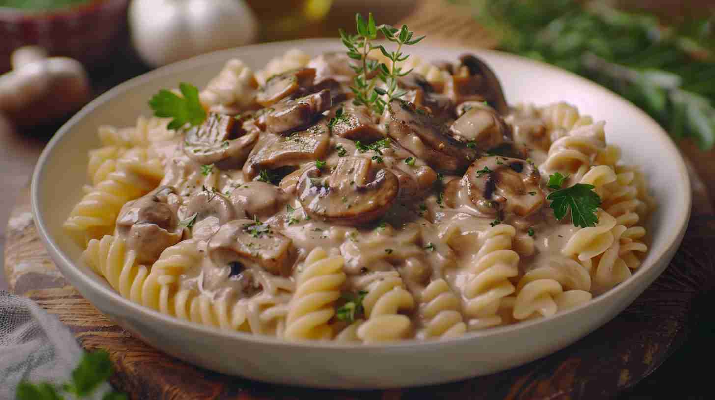 Vegan Creamy Mushroom Pasta