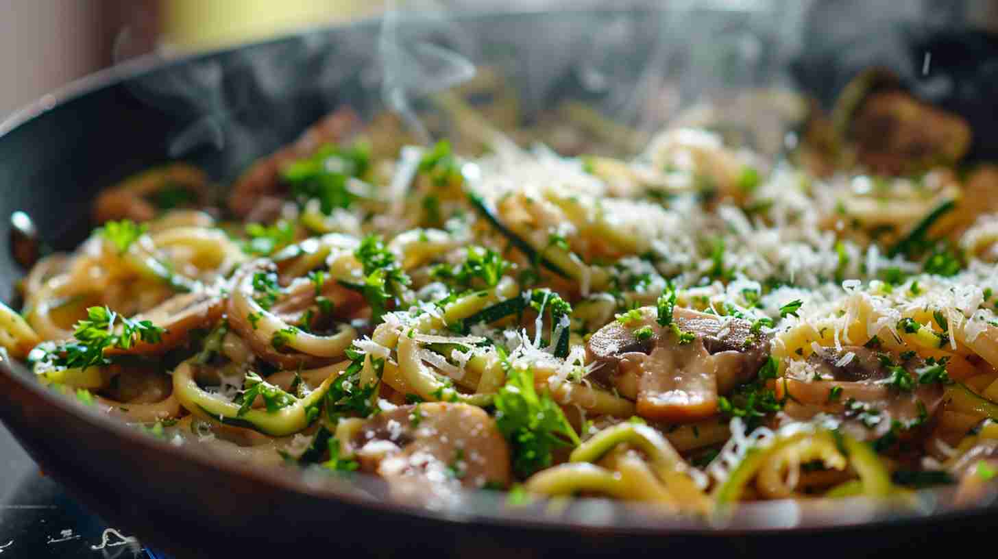 Zucchini Noodles with Mushrooms