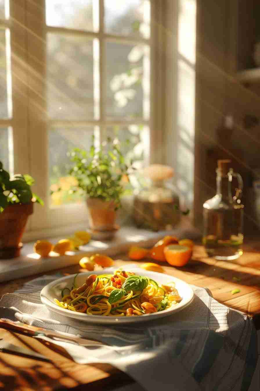 Zucchini Noodles with Mushrooms