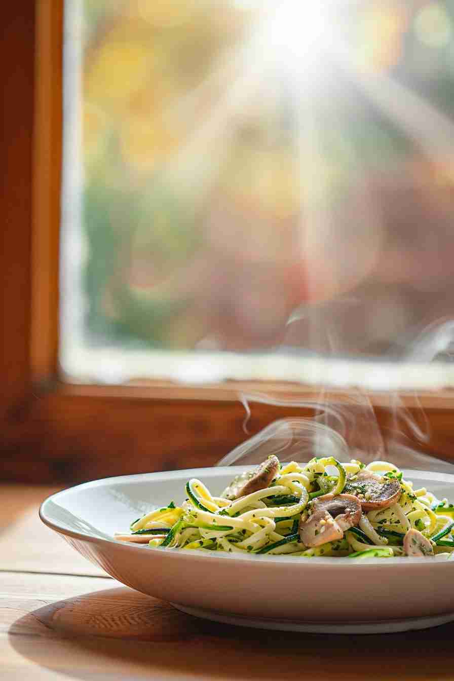 Zucchini Noodles with Mushrooms