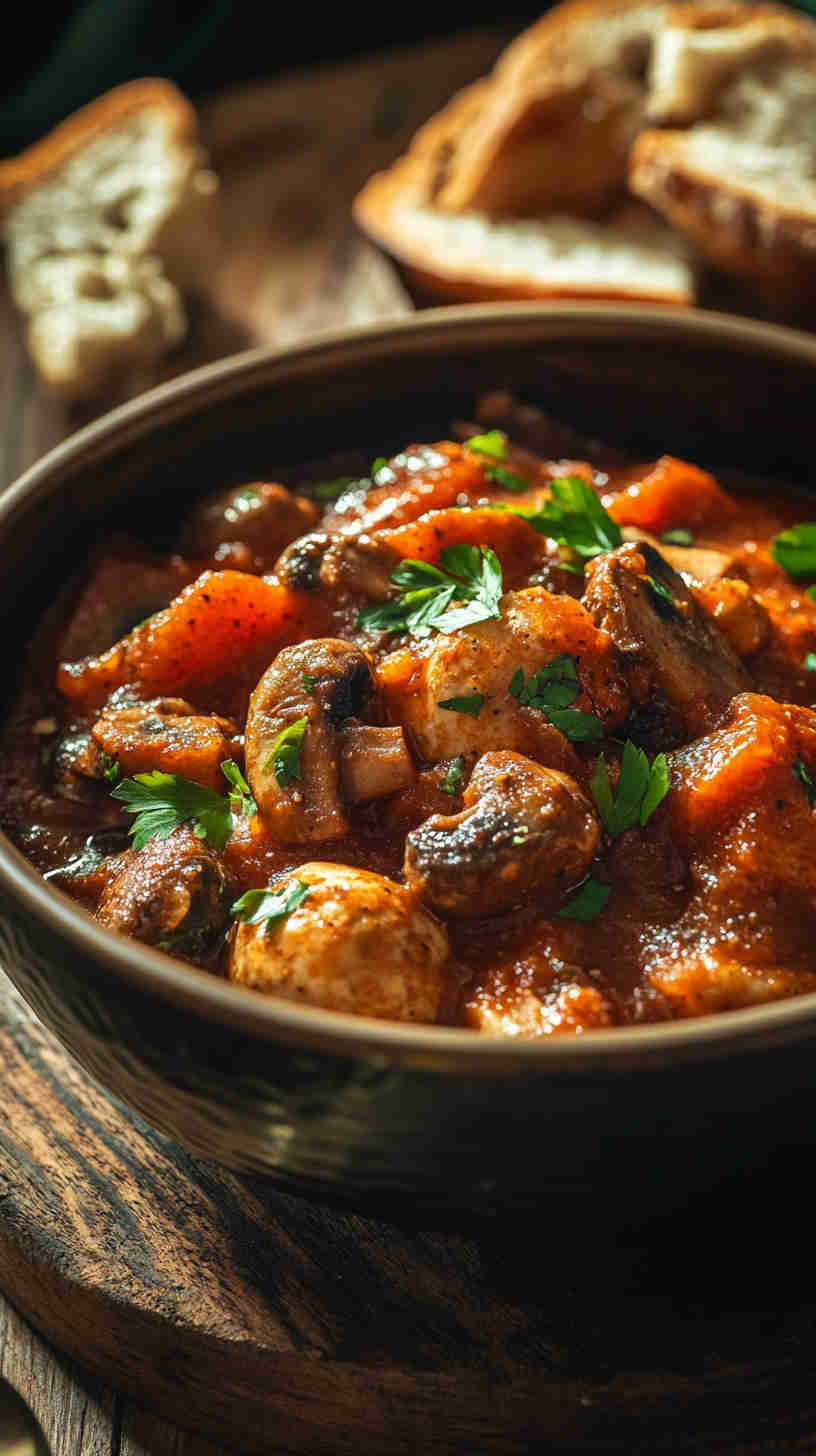 Algerian Mushroom and Tomato Chakhchoukha Recipe